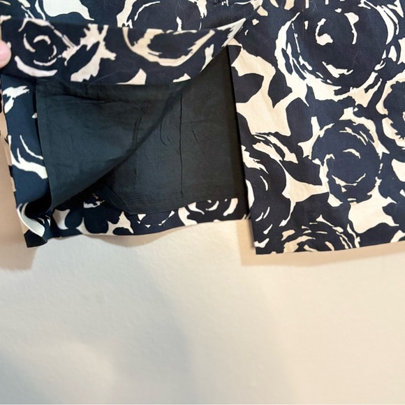 4/$10🎄Mexx Black & White Rosette Patterned Cotton Knee Length Pencil Skirt - Picture 10 of 12